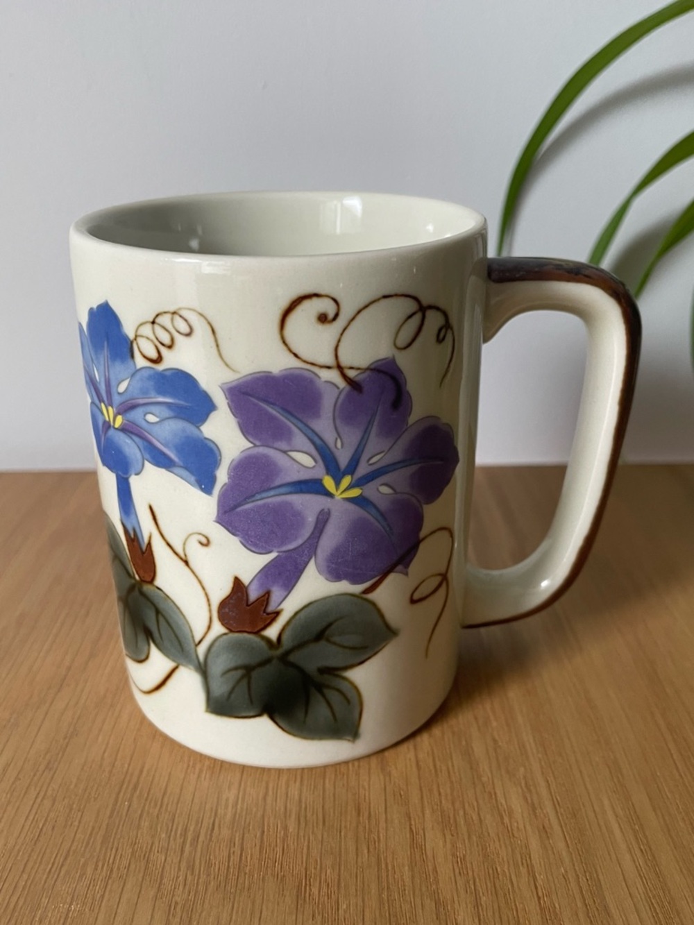 Vintage Otagiri Morning Glory Stoneware Coffee Mug